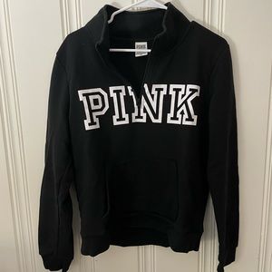 Womens Crew Neck quarter zip up fleece sweatshirt